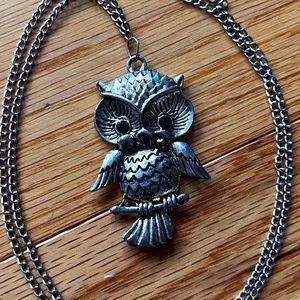 Owl Necklace Long Chain